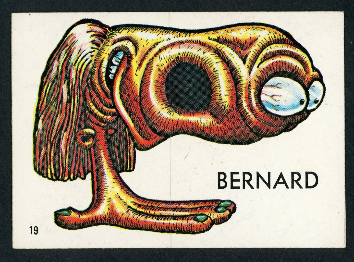 1965 O-Pee-Chee Ugly Stickers #19 Bernard