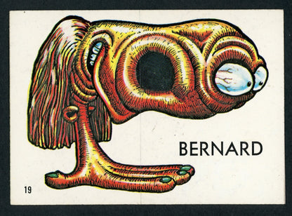 1965 O-Pee-Chee Ugly Stickers #19 Bernard