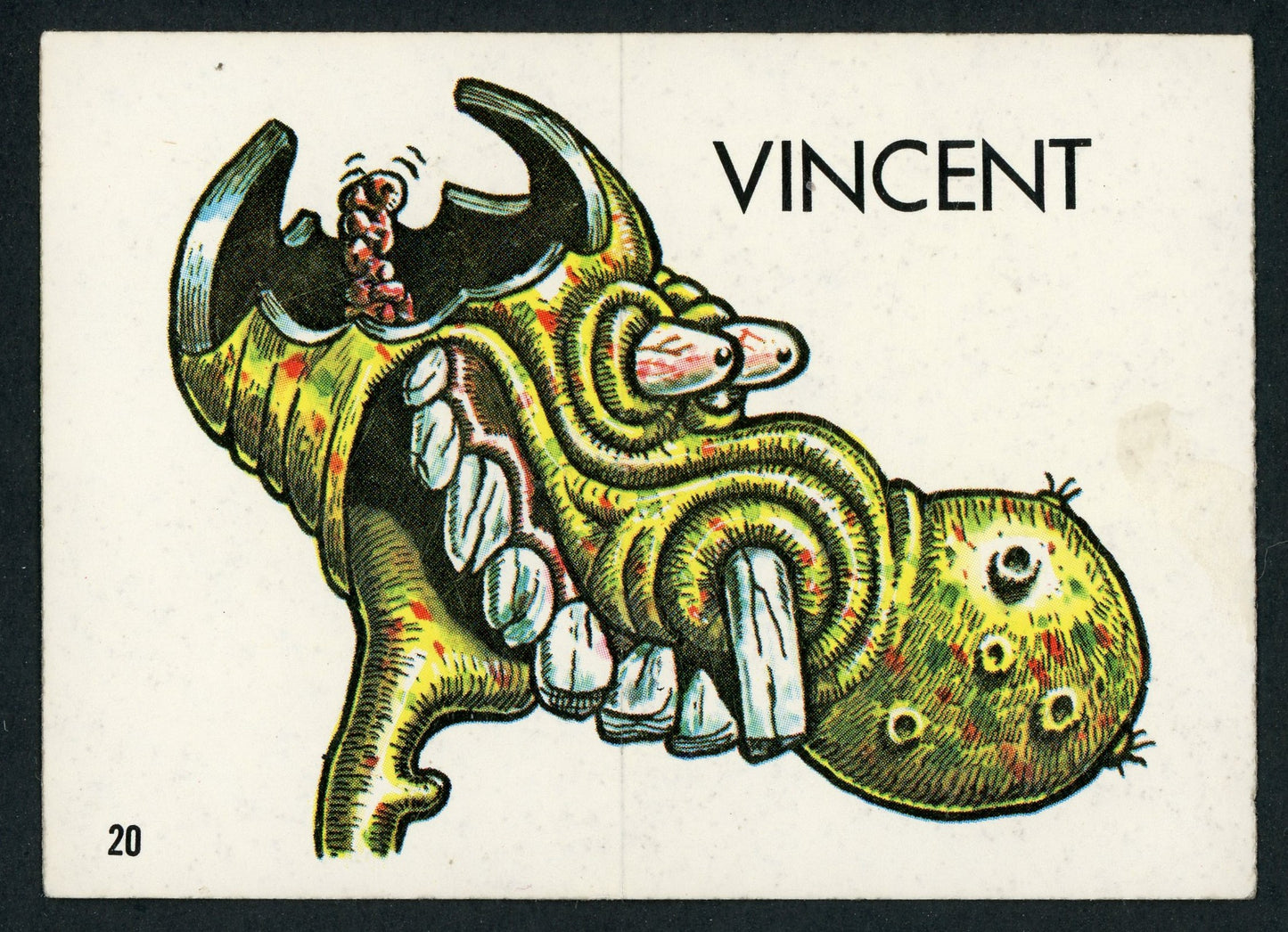 1965 O-Pee-Chee Ugly Stickers #20 Vincent