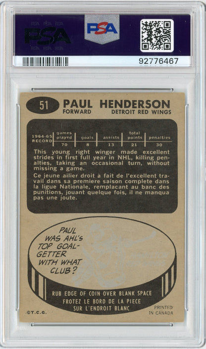 1965 Topps #051 Paul Henderson RC PSA 6