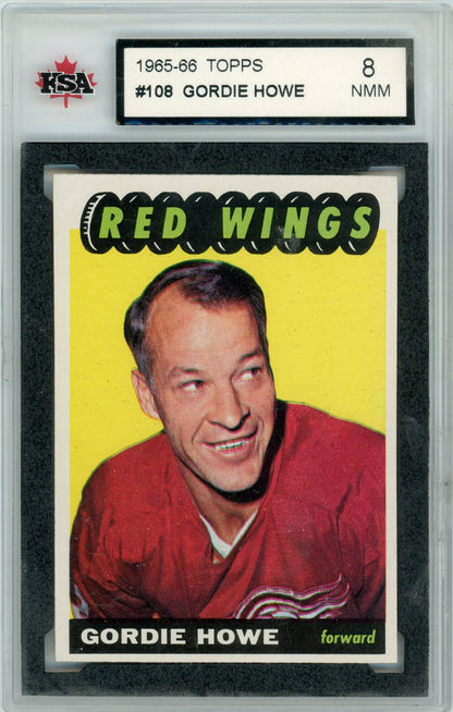 1965 Topps #108 Gordie Howe HOF KSA 8