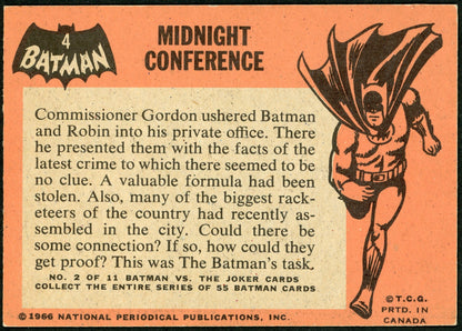 1966 O-Pee-Chee #04 Batman Black Bat "Midnight Conference"