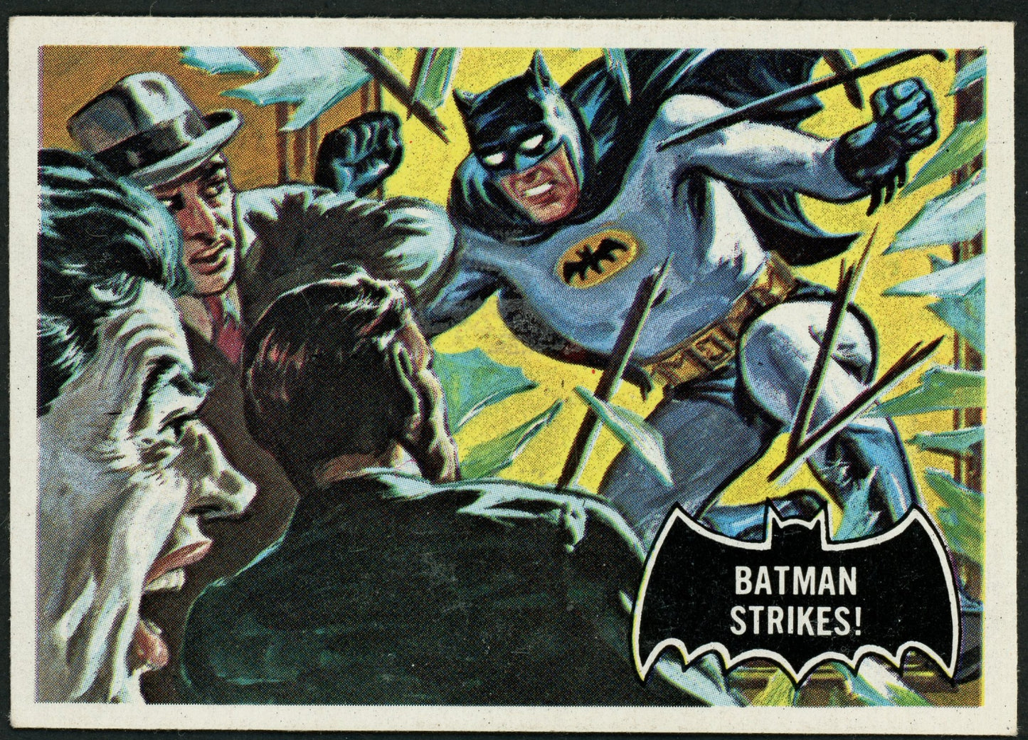 1966 O-Pee-Chee #12 Batman Black Bat "Batman Strikes"