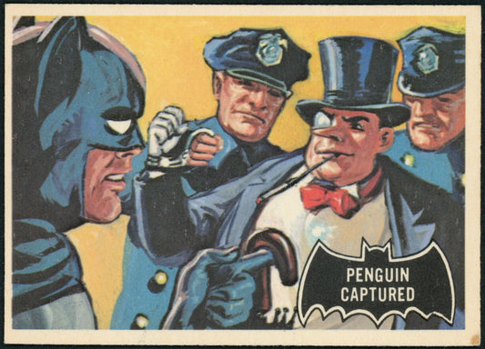 1966 O-Pee-Chee Batman Black Bat #24 "Penguin Captured"