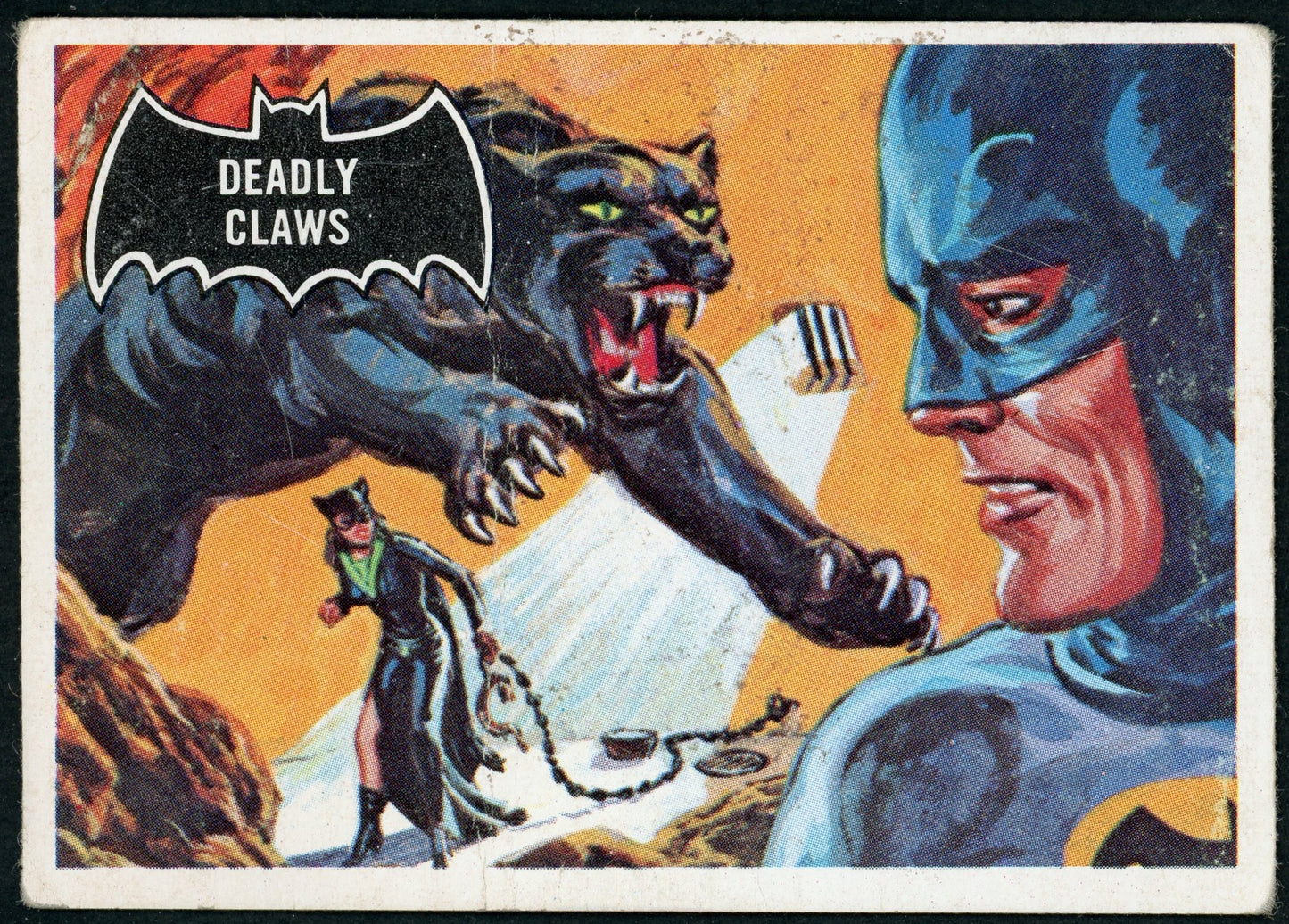 1966 O-Pee-Chee #34 Batman Black Bat "Deadly Claws"