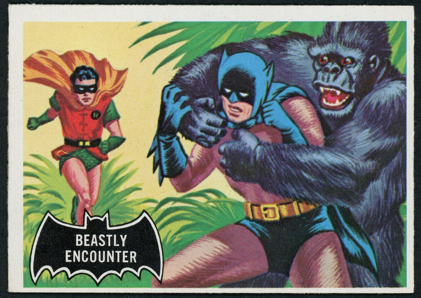 1966 O-Pee-Chee #50 Batman Black Bat "Beastly Encounter"