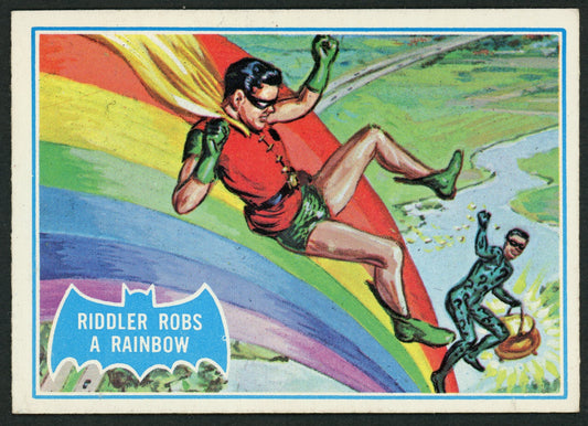 1966 O-Pee-Chee Batman Blue Bat #44B "Riddler Robs a Rainbow"
