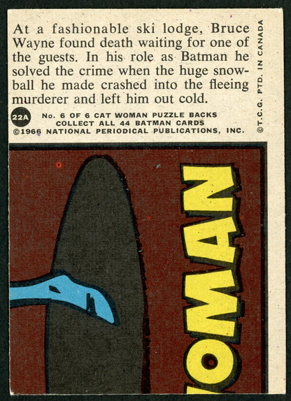 1966 O-Pee-Chee #22A Batman Red Bat "Death Skis the Slopes"