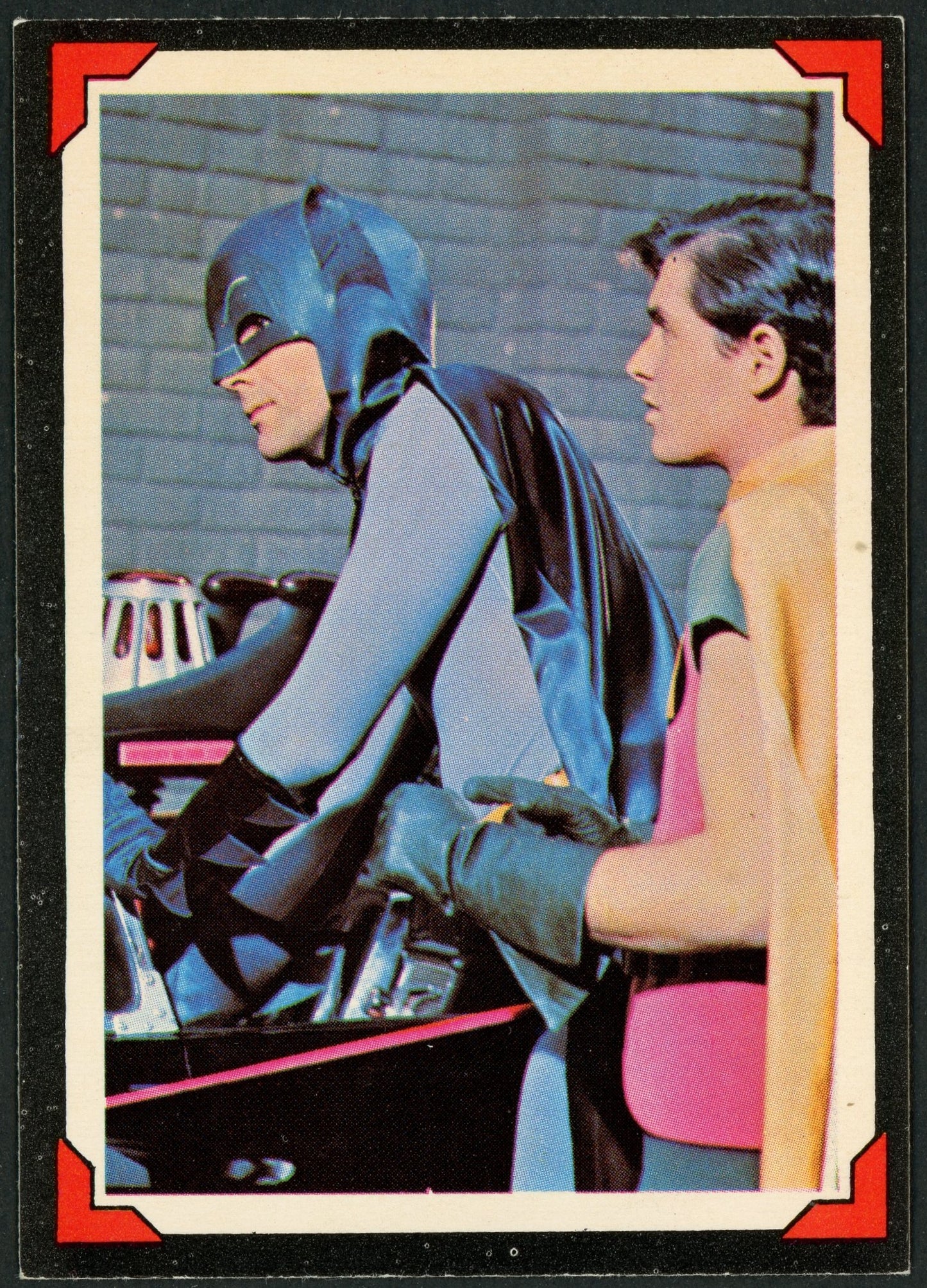 1966 O-Pee-Chee #09 Batman Riddler Back "Batmobile Breakdown"