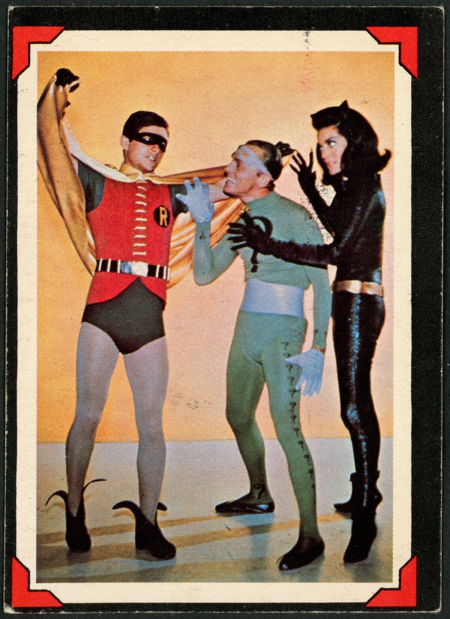 1966 O-Pee-Chee #36 Batman Riddler Back "A Catly Caper"