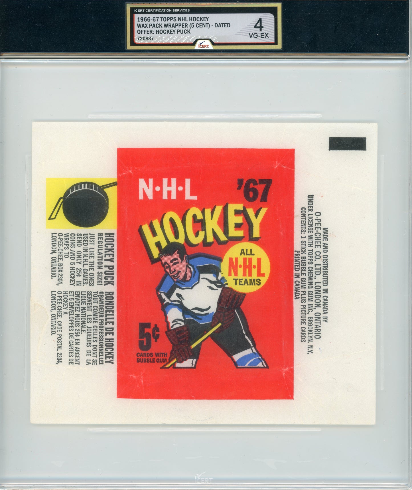 1966 Topps #NNO Wrapper iCert 4