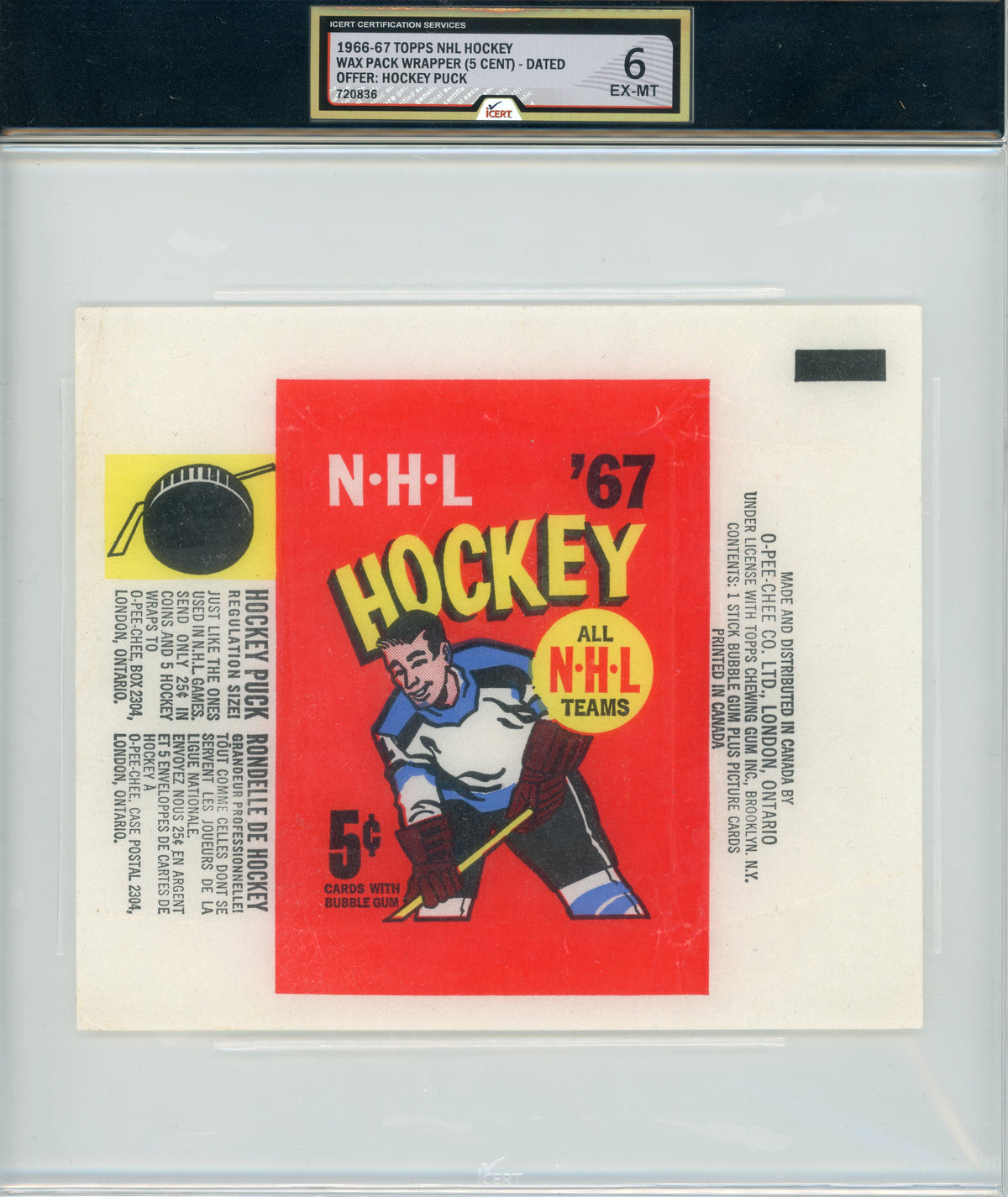 1966 Topps #NNO Wrapper iCert 6