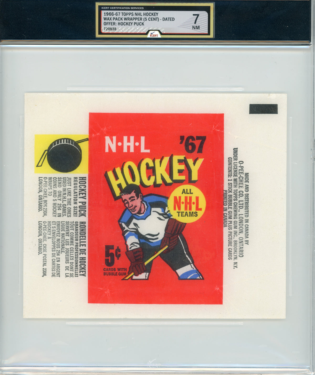 1966 Topps #NNO Wrapper iCert 7