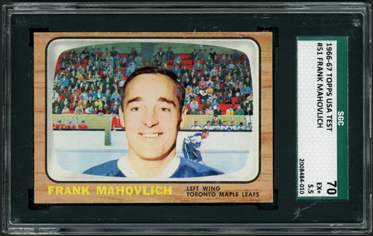 1966 Topps USA Test #51 Frank Mahovlich HOF SGC 5.5