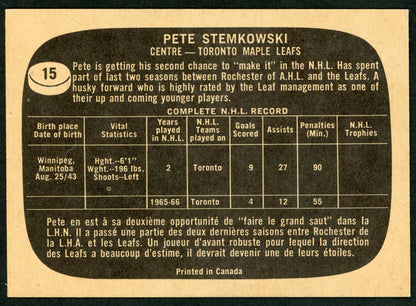 1966 Topps #015 Pete Stemkowski