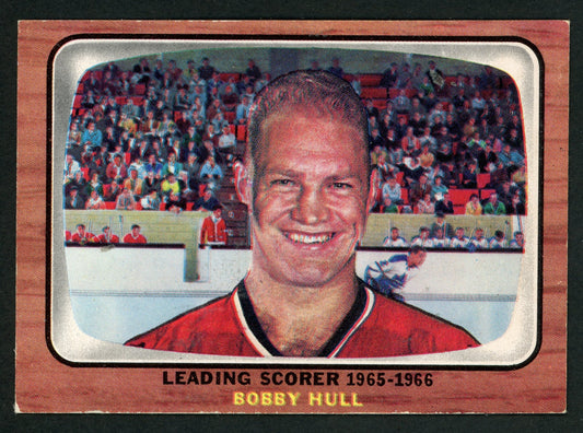 1966 Topps #064 Leading Scorer Bobby Hull HOF