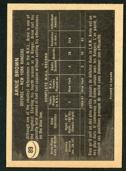 1967 Topps #089 Arnie Brown