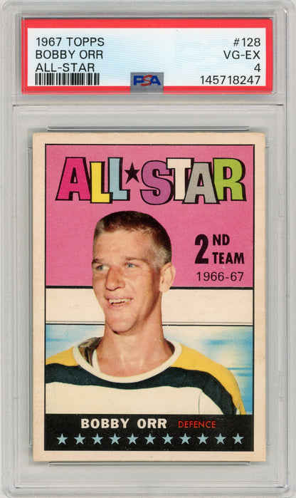 1967 Topps #128 Bobby Orr All Star HOF PSA 4