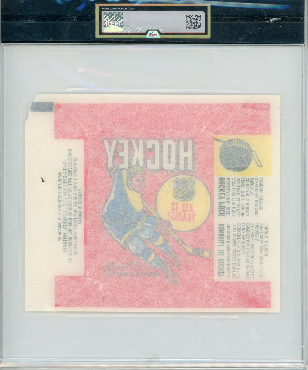 1968 O-Pee-Chee #NNO Wrapper Series 1 iCert 3.5