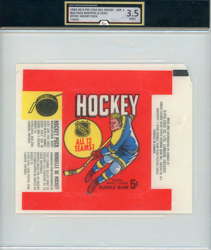 1968 O-Pee-Chee #NNO Wrapper Series 1 iCert 3.5