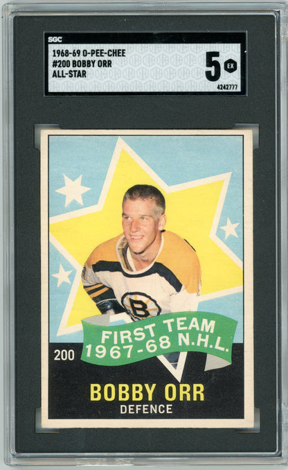 1968 O-Pee-Chee #200 Bobby Orr All Star HOF SGC 5