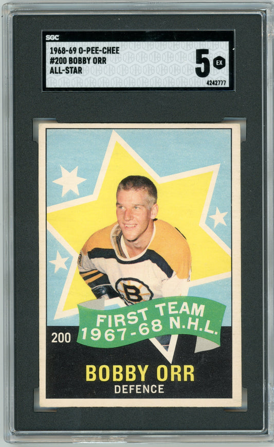 1968 O-Pee-Chee #200 Bobby Orr All Star HOF SGC 5