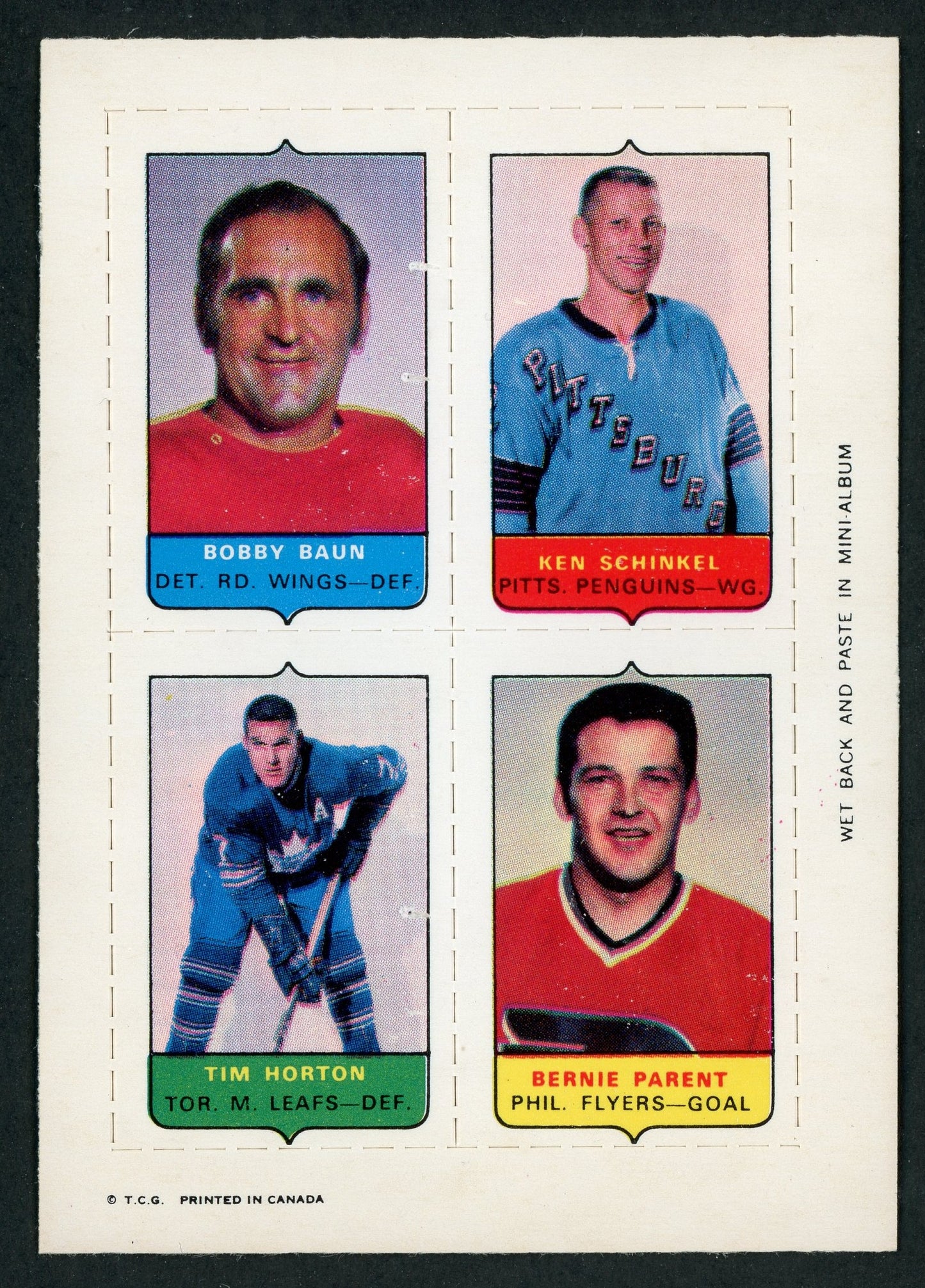 1969 O-Pee-Chee 4 in 1 - Baun / Schinkel / Horton / Parent