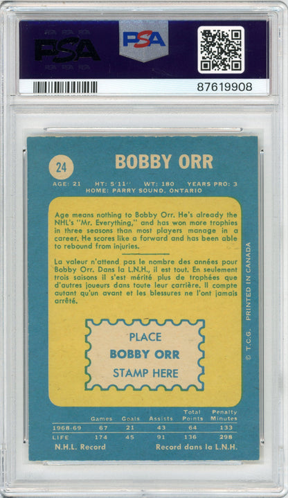 1969 O-Pee-Chee #024 Bobby Orr HOF PSA 5