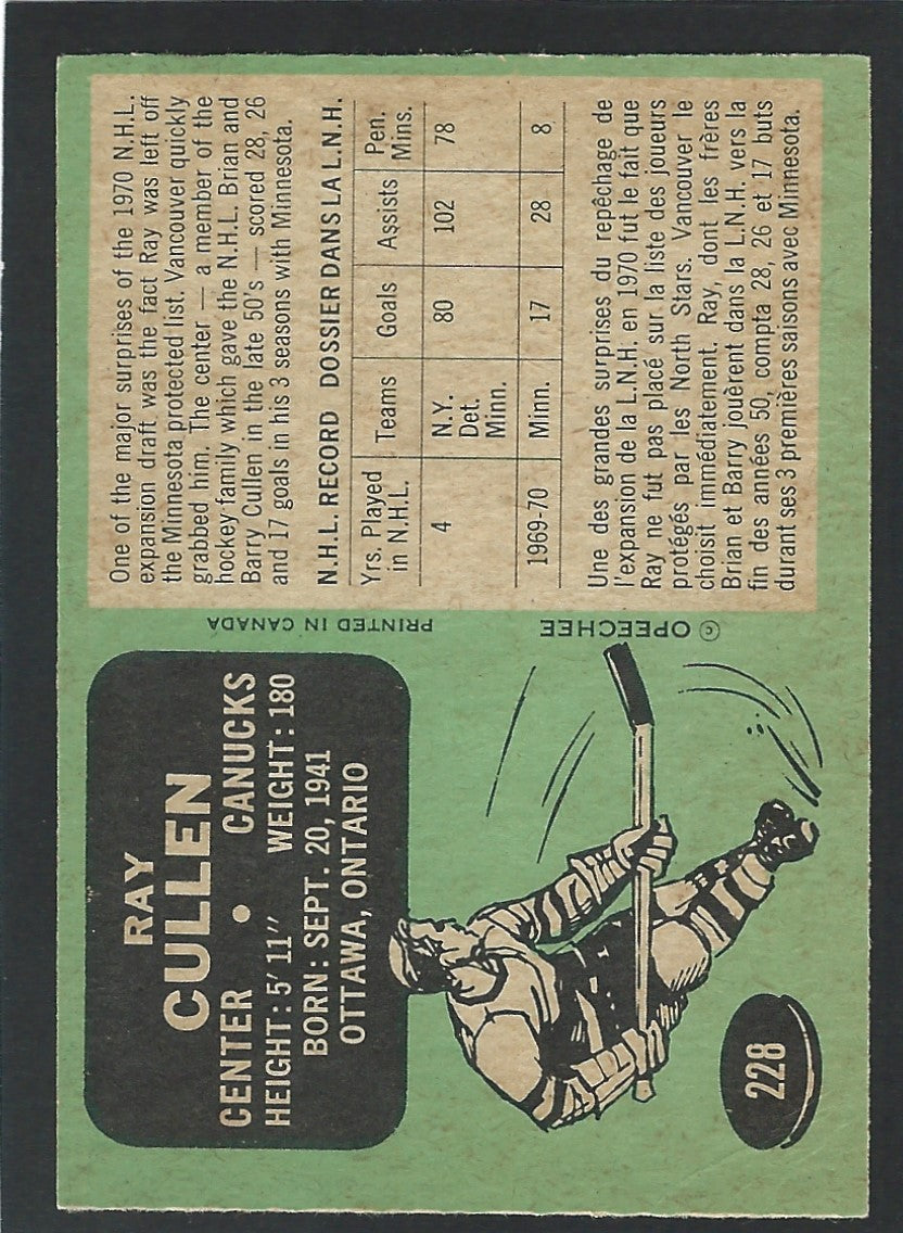 1970 O-Pee-Chee #228 Ray Cullen