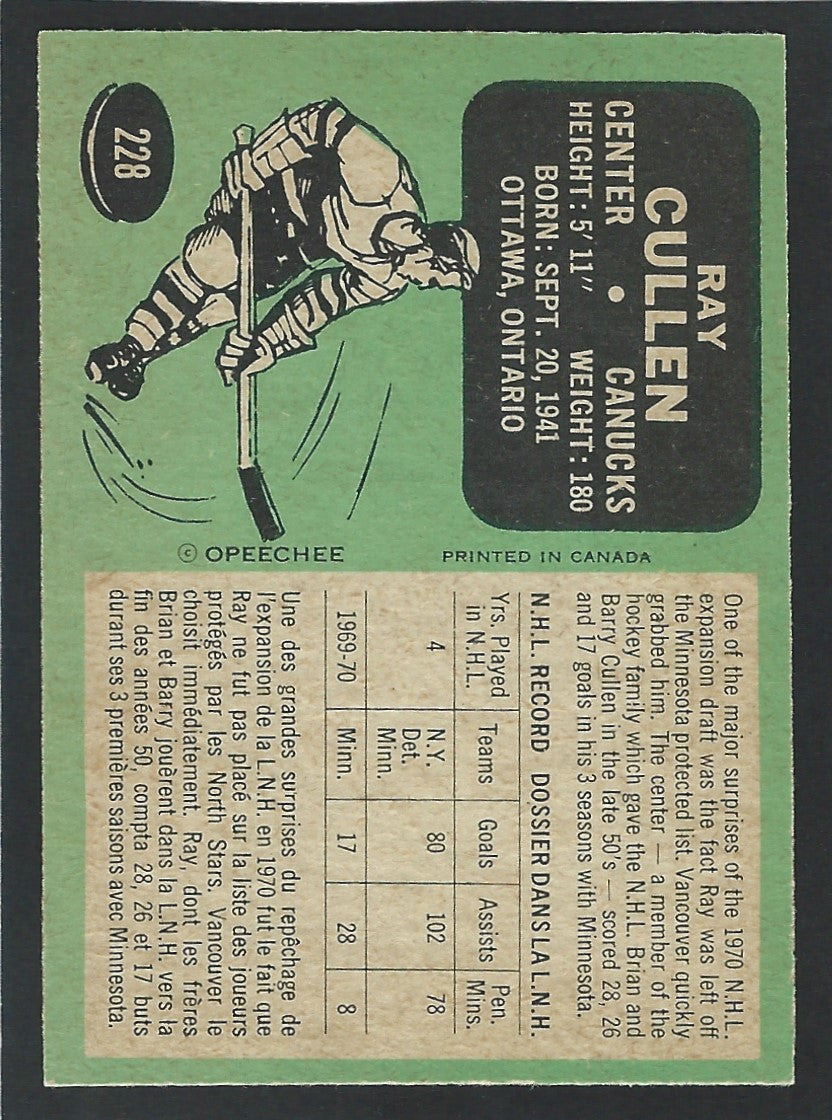 1970 O-Pee-Chee #228 Ray Cullen