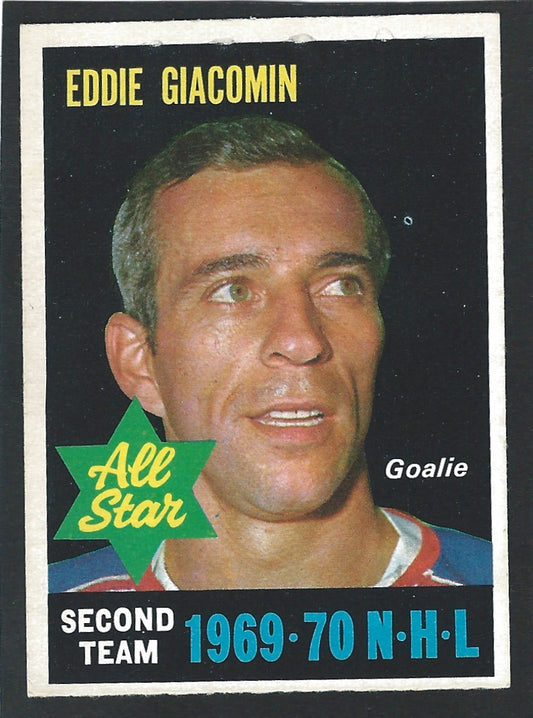 1970 O-Pee-Chee #244 Eddie Giacomin All Star HOF