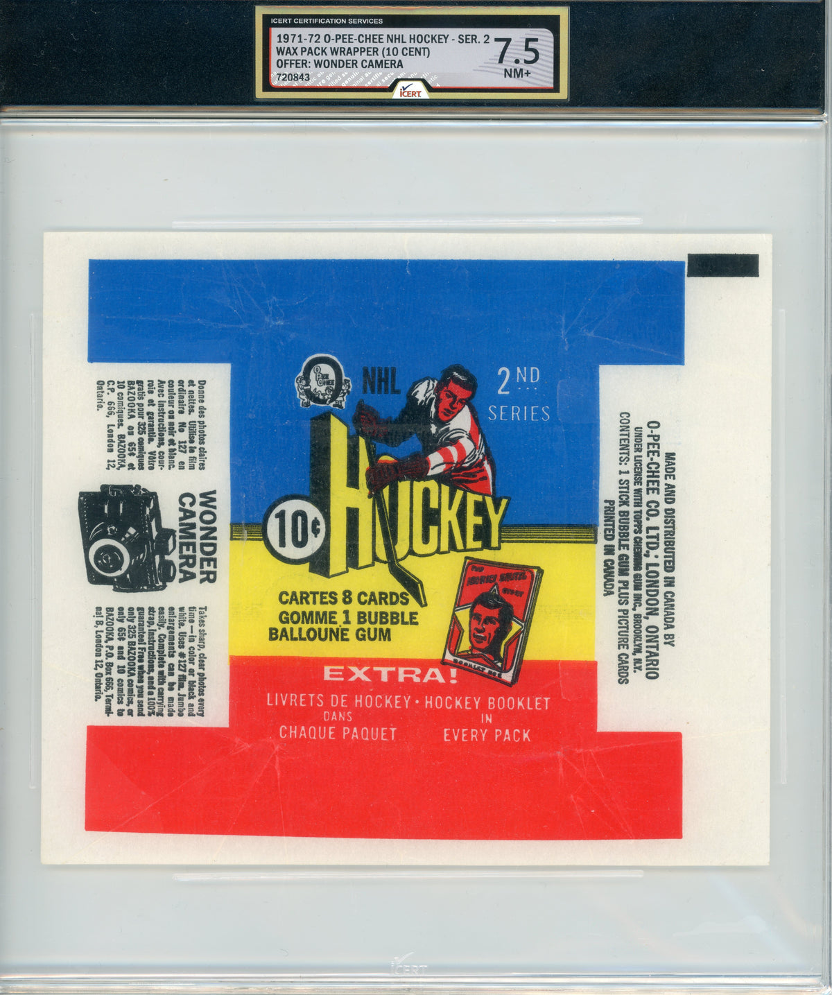 1971 O-Pee-Chee #NNO Wrapper Series 2 iCert 7