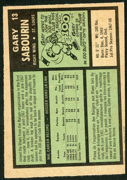 1971 O-Pee-Chee #013 Gary Sabourin