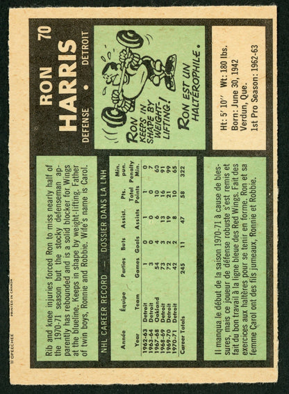 1971 O-Pee-Chee #070 Ron Harris