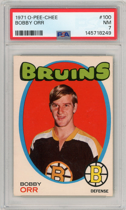 1971 O-Pee-Chee #100 Bobby Orr HOF PSA 7