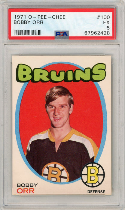 1971 O-Pee-Chee #100 Bobby Orr HOF PSA 5