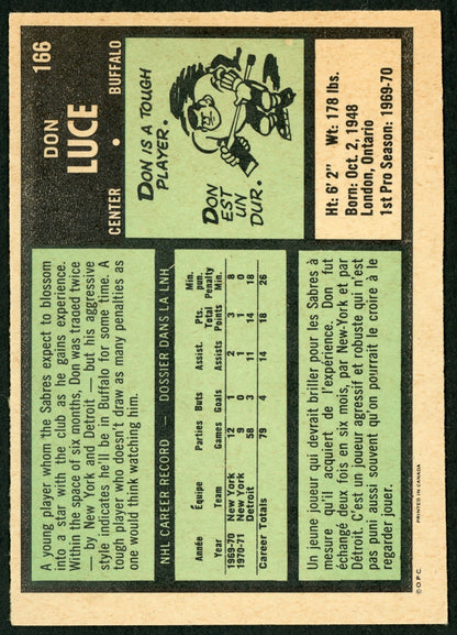 1971 O-Pee-Chee #166 Don Luce