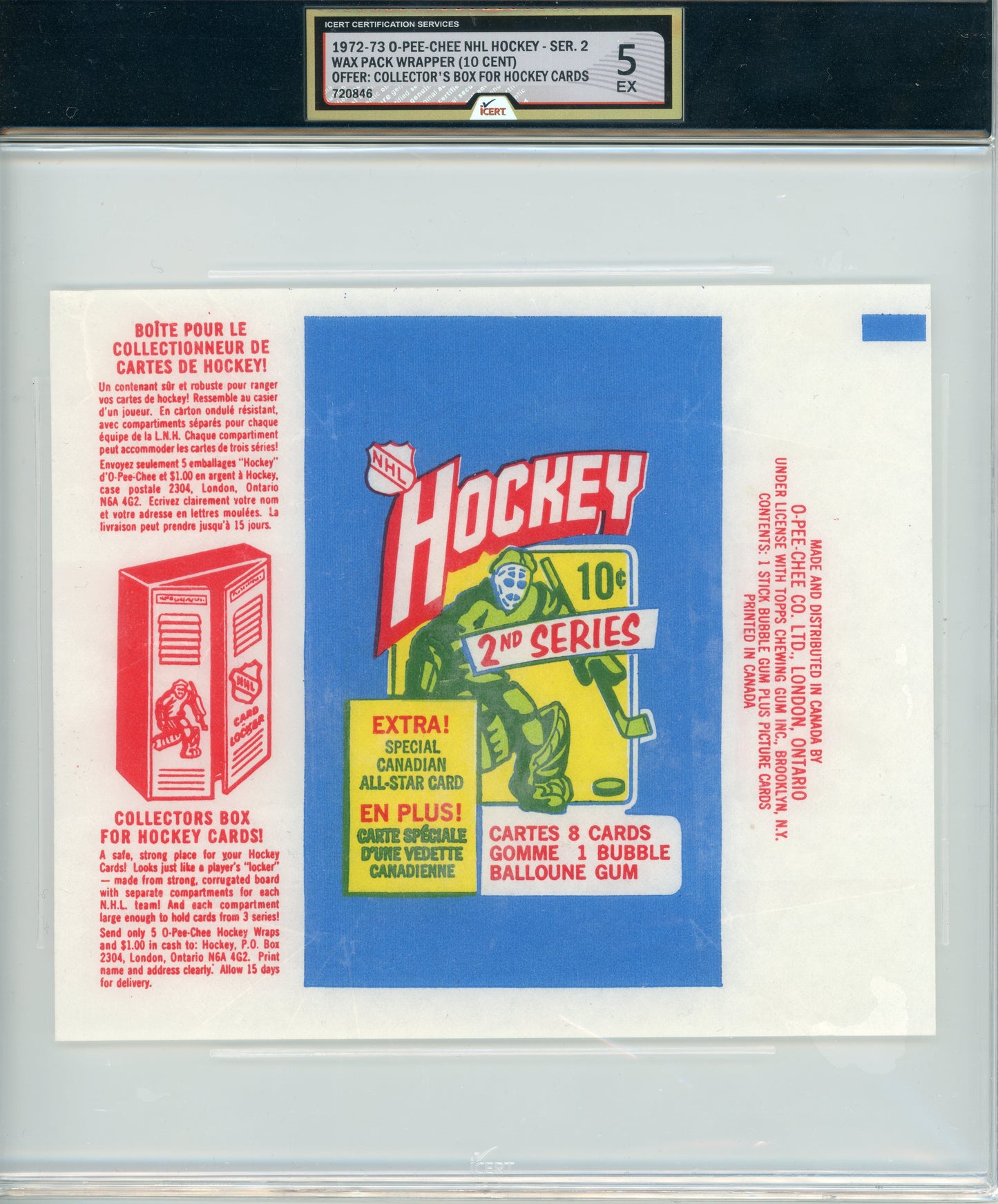 1972 O-Pee-Chee #NNO Wrapper Series 2 iCert 5