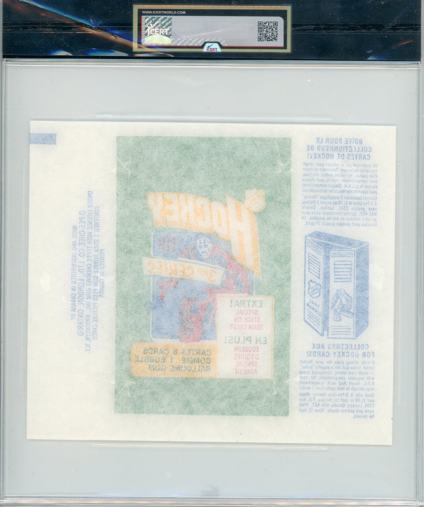 1972 O-Pee-Chee #NNO Wrapper Series 3 iCert 6.5