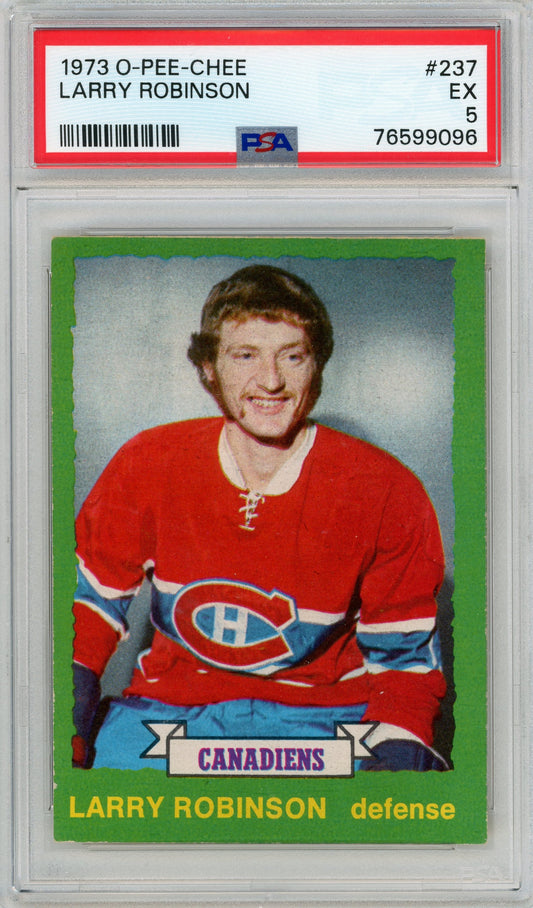1973 O-Pee-Chee #237 Larry Robinson PSA 5 RC HOF