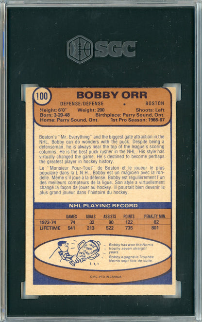 1974 O-Pee-Chee #100 Bobby Orr HOF SGC 5