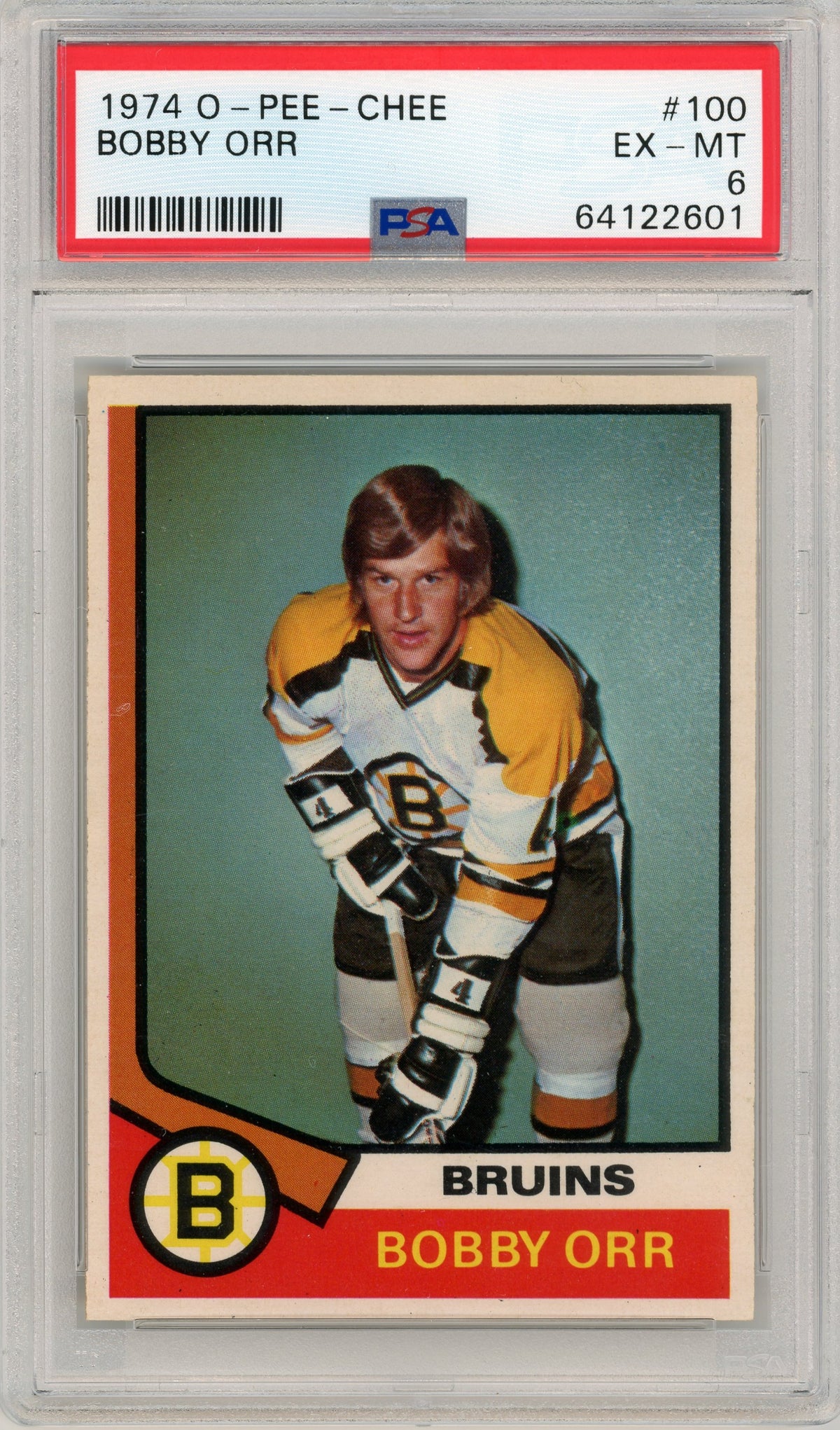 1974 O-Pee-Chee #100 Bobby Orr HOF PSA 6