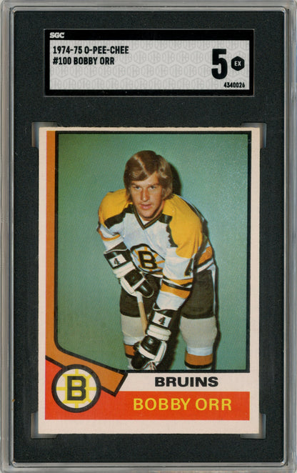 1974 O-Pee-Chee #100 Bobby Orr HOF SGC 5