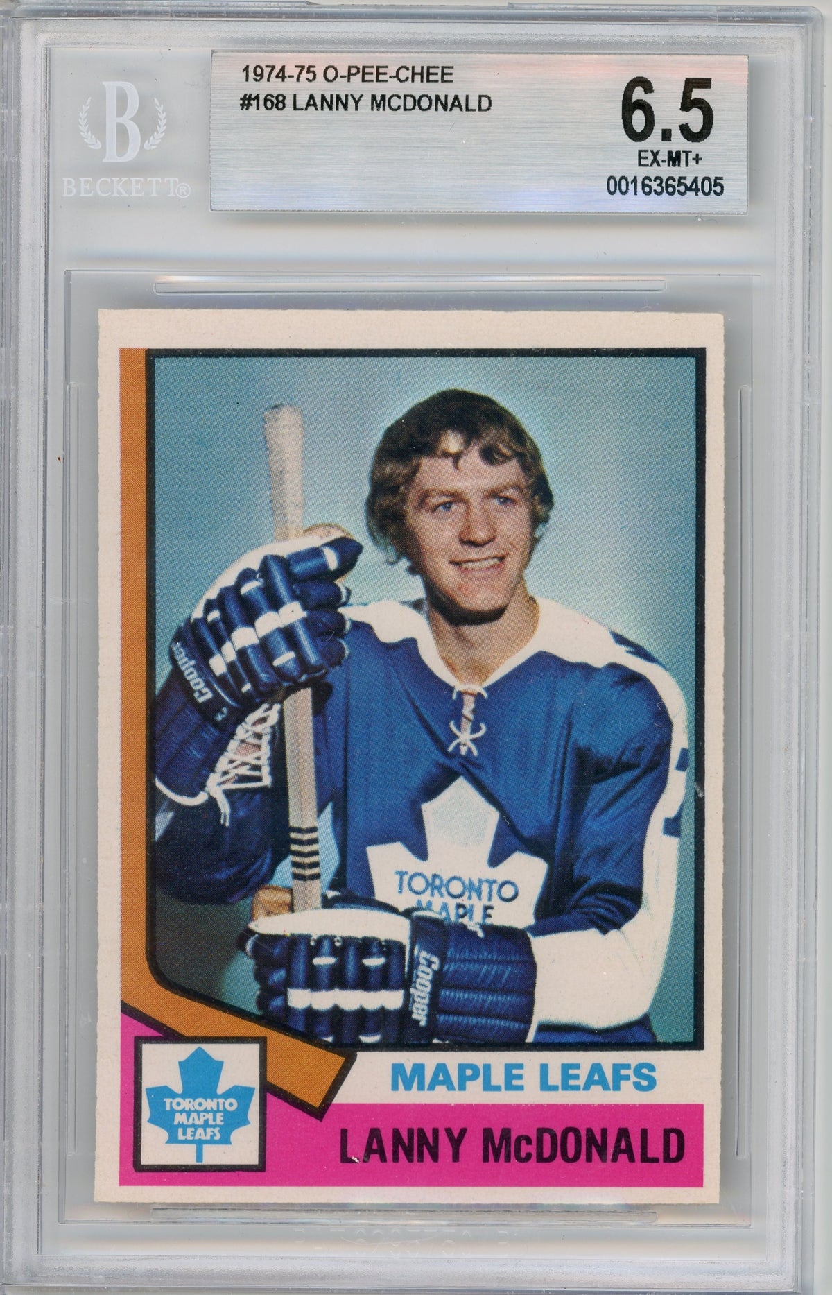 1974 O-Pee-Chee #168 Lanny McDonald RC HOF BVG 6.5