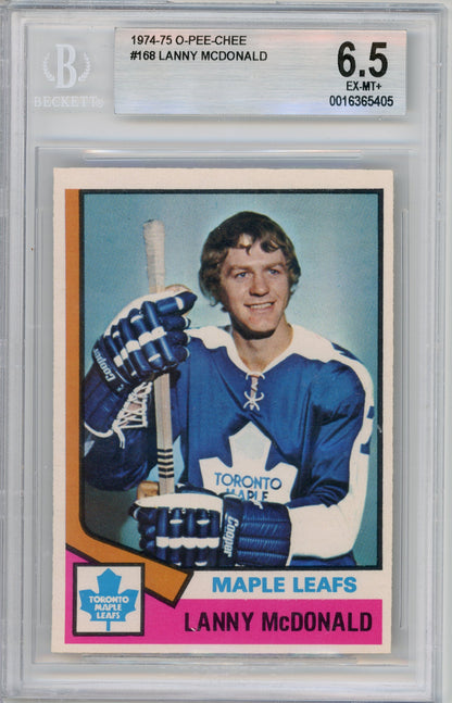 1974 O-Pee-Chee #168 Lanny McDonald RC HOF BVG 6.5