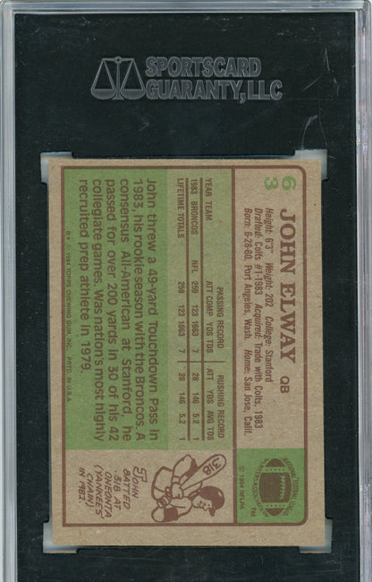 1965 Topps #063 John Elway RC HOF SGC 7.5