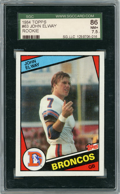 1965 Topps #063 John Elway RC HOF SGC 7.5