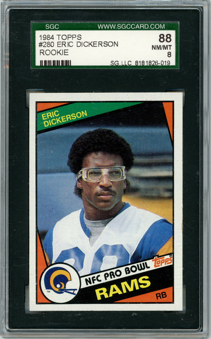 1965 Topps #280 Eric Dickerson RC HOF SGC 8