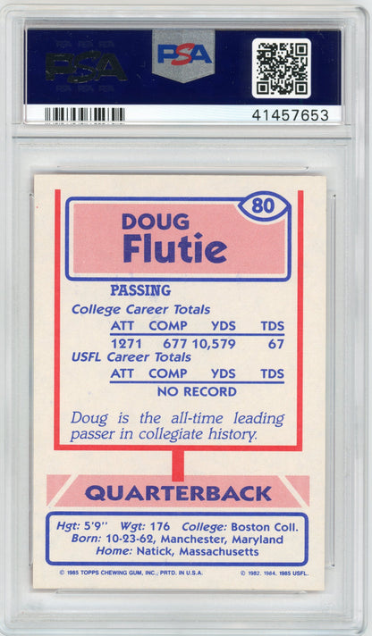 1985 Topps USFL #80 Doug Flutie RC HOF PSA 8.5