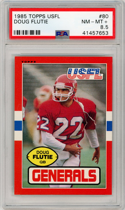 1985 Topps USFL #80 Doug Flutie RC HOF PSA 8.5